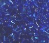 50g 5x4x2mm Sapphire Silver Lined Tile Beads
